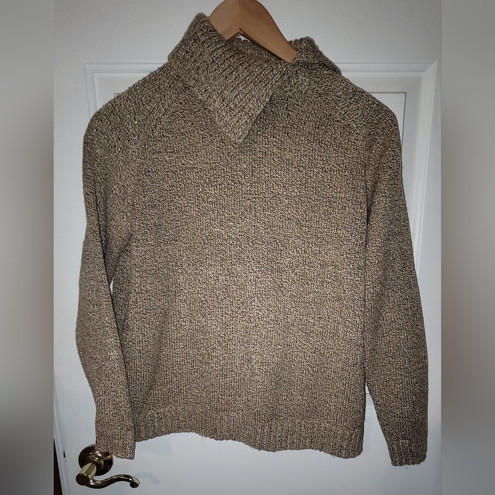 Ladies split cowl neck sweater